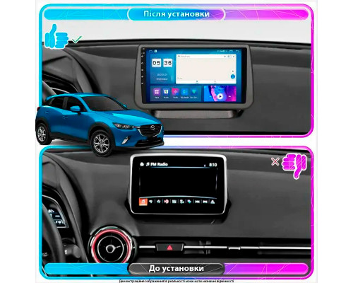 Штатная магнитола Lesko для Mazda CX-3 I Рестайлинг 2018-н.в. экран 9" 4/64Gb CarPlay 4G Wi-Fi GPS Prime