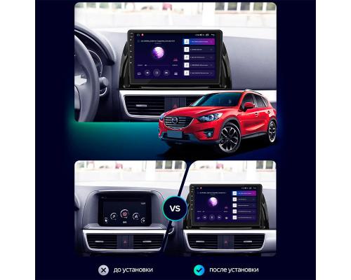 Штатная магнитола Lesko для Mazda CX-5 I Рестайлинг 2015-2017 экран 10" 2/32Gb CarPlay 4G Wi-Fi GPS Prime