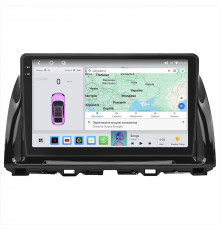 Штатная магнитола Lesko для Mazda CX-5 I Рестайлинг 2015-2017 экран 10" 4/64 QLED CarPlay 4G Wi-Fi GPS 360 Prime