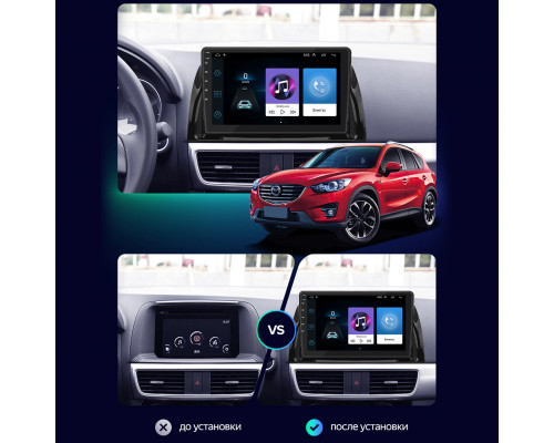 Штатная магнитола Lesko для Mazda CX-5 I Рестайлинг 2015-2017 экран 10" 2/32Gb 4G Wi-Fi GPS Top