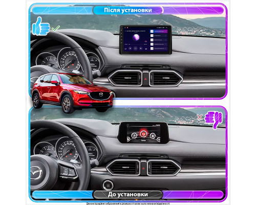 Штатная магнитола Lesko для Mazda CX-5 II 2017-н.в. экран 9" 4/64Gb CarPlay 4G Wi-Fi GPS Prime