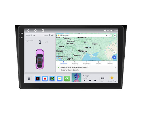 Штатная магнитола Lesko для Mazda CX-9 I 2006-2012 экран 10" 4/64 QLED CarPlay 4G Wi-Fi GPS 360 Prime