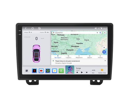 Штатная магнитола Lesko для Mazda MPV II (LW) 1999-2003 экран 9" 4/64 QLED CarPlay 4G Wi-Fi GPS 360 Prime