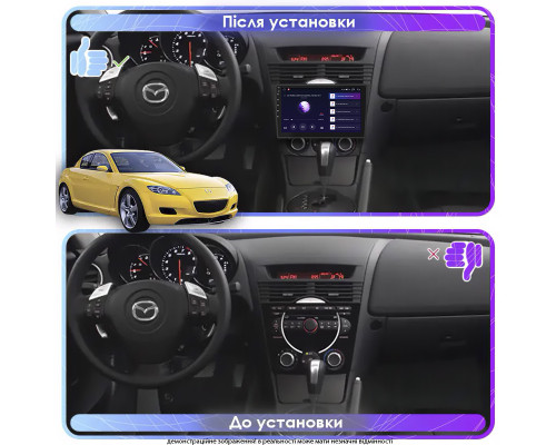 Штатная магнитола Lesko для Mazda RX-8 I 2003-2008 экран 9" 2/32Gb Wi-Fi GPS Base