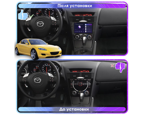 Штатная магнитола Lesko для Mazda RX-8 I 2003-2008 экран 9" 4/64Gb CarPlay 4G Wi-Fi GPS Prime