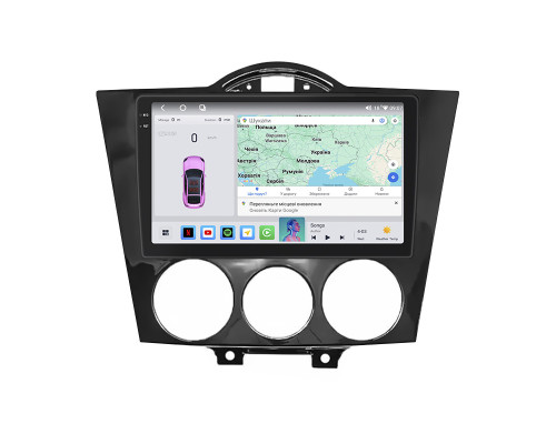 Штатная магнитола Lesko для Mazda RX-8 I 2003-2008 экран 9" 4/64 QLED CarPlay 4G Wi-Fi GPS 360 Prime