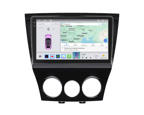 Штатная магнитола Lesko для Mazda RX-8 I Рестайлинг 2008-2012 экран 9" 4/64 QLED CarPlay 4G Wi-Fi GPS 360 Prime