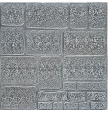 Самоклеящаяся декоративная 3D панель Камень серебро 700х700х6мм (153) SW-00000187