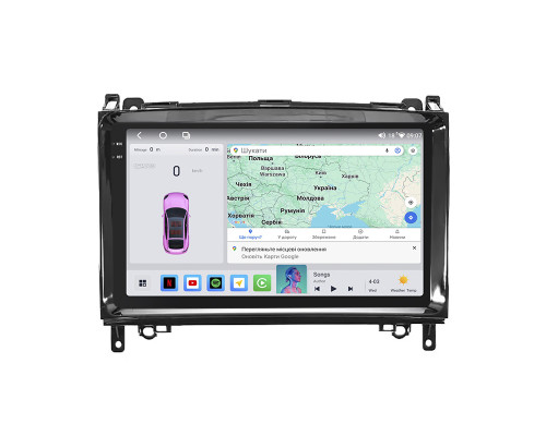 Штатная магнитола Lesko для Mercedes-Benz A-Класс II (W169) Рестайлинг 2008-2012 экран 9" 4/64 QLED CarPlay 4G Wi-Fi GPS 360 Prime