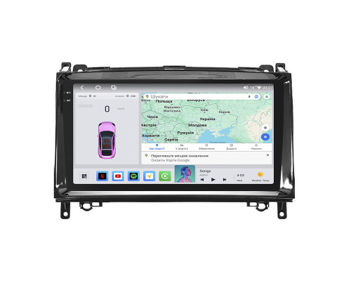 Штатная магнитола Lesko для Mercedes-Benz B-Класс I (W245) 2005-2009 экран 9" 4/64 QLED CarPlay 4G Wi-Fi GPS 360 Prime