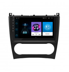 Штатная магнитола Lesko для Mercedes-Benz C-Класс II (W203) Рестайлинг 2004-2008 экран 9" 2/32Gb Wi-Fi GPS Base