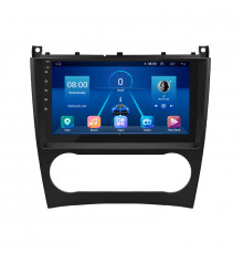 Штатная магнитола Lesko для Mercedes-Benz C-Класс II (W203) Рестайлинг 2004-2008 экран 9" 2/32Gb 4G Wi-Fi GPS Top