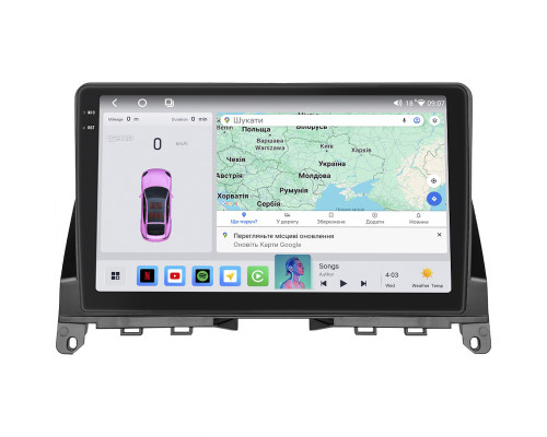 Штатная магнитола Lesko для Mercedes-Benz C-Класс III (W204) 2006-2011 экран 9" 4/64 QLED CarPlay 4G Wi-Fi GPS 360 Prime