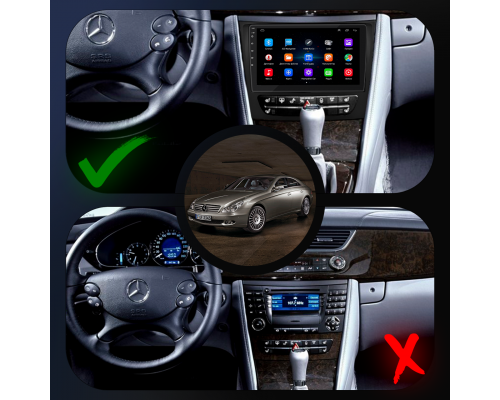 Штатная магнитола Lesko для Mercedes-Benz CLS I (C219) 2004-2008 экран 9" 1/16Gb Wi-Fi GPS Base