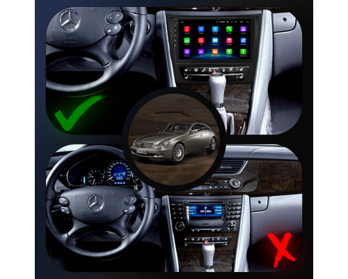 Штатная магнитола Lesko для Mercedes-Benz CLS I (C219) 2004-2008 экран 9" 2/32Gb Wi-Fi GPS Base