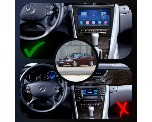 Штатная магнитола Lesko для Mercedes-Benz CLS I (C219) Рестайлинг 2008-2010 экран 9" 6/128Gb 4G Wi-Fi GPS Top