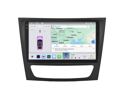 Штатная магнитола Lesko для Mercedes-Benz E-Класс III (W211, S211) Рестайлинг 2006-2009 экран 9" 4/64 QLED CarPlay 4G Wi-Fi GPS 360 Prime