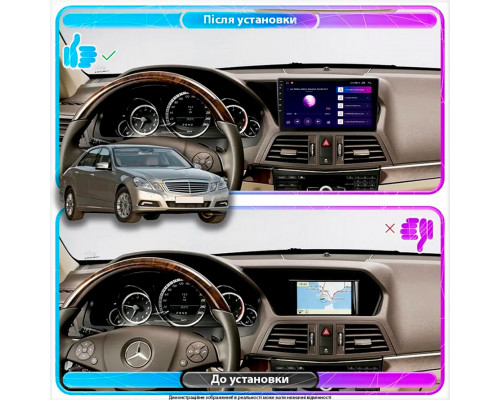 Штатная магнитола Lesko для Mercedes-Benz E-Класс IV (W212, S212, C207) 2009-2013 экран 10" 4/64Gb CarPlay 4G Wi-Fi GPS Prime