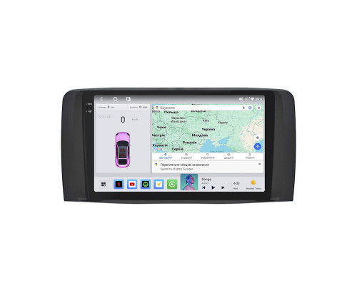 Штатная магнитола Lesko для Mercedes-Benz R-Класс I Рестайлинг 2 2010-2017 экран 9" 4/64 QLED CarPlay 4G Wi-Fi GPS 360 Prime