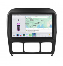 Штатная магнитола Lesko для Mercedes-Benz S-Класс IV (W220) 1998-2005 экран 9" 4/64 QLED CarPlay 4G Wi-Fi GPS 360 Prime
