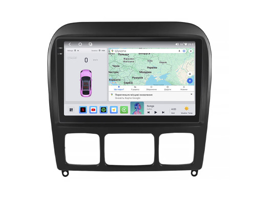 Штатная магнитола Lesko для Mercedes-Benz S-Класс IV (W220) 1998-2005 экран 9" 4/64 QLED CarPlay 4G Wi-Fi GPS 360 Prime