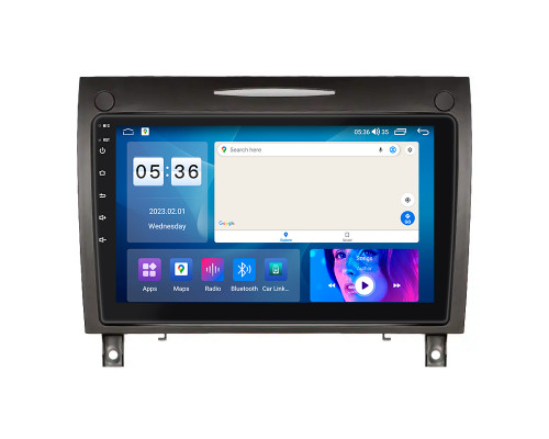 Штатная магнитола Lesko для Mercedes-Benz SLK-Класс II (R171) 2004-2008 экран 9" 2/32Gb CarPlay 4G Wi-Fi GPS Prime