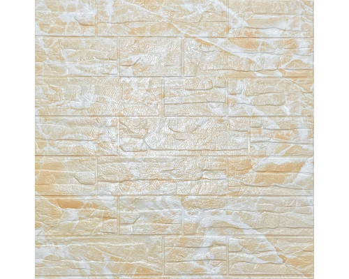Самоклеящаяся декоративная 3D панель Камень бежевый рваный кирпич 700х770х3мм (157) SW-00000486
