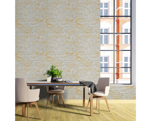 Самоклеящаяся декоративная 3D панель Камень бежевый рваный кирпич 700х770х3мм (157) SW-00000486