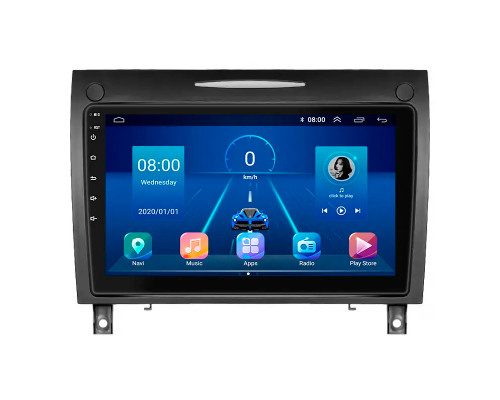 Штатная магнитола Lesko для Mercedes-Benz SLK-Класс II (R171) Рестайлинг 2008-2011 экран 9" 6/128Gb 4G Wi-Fi GPS Top