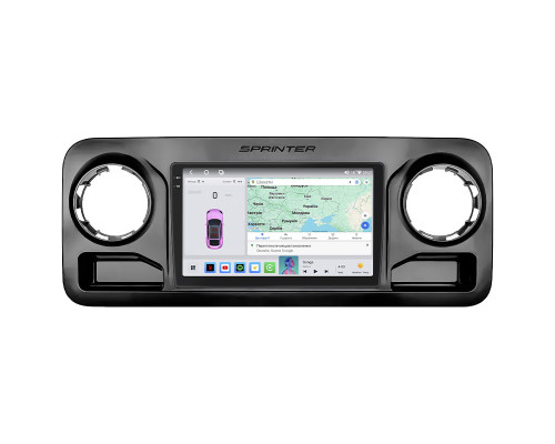 Штатная магнитола Lesko для Mercedes-Benz Sprinter III (W907/910) 2018-н.в. экран 10" 4/64 QLED CarPlay 4G Wi-Fi GPS 360 Prime