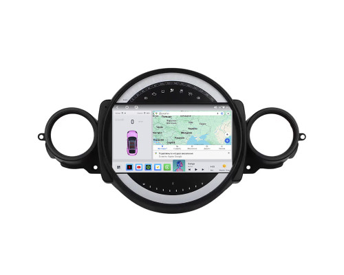 Штатная магнитола Lesko для MINI Cabrio II Рестайлинг 2010-2015 экран 9" 4/64 QLED CarPlay 4G Wi-Fi GPS 360 Prime