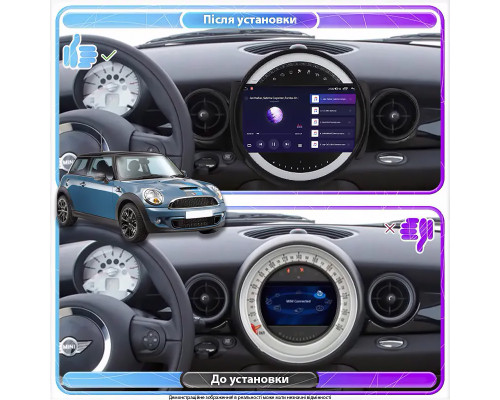 Штатная магнитола Lesko для MINI Clubman I 2007-2010 экран 9" 2/32Gb Wi-Fi GPS Base