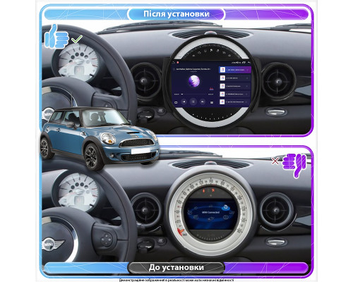 Штатная магнитола Lesko для MINI Clubman I 2007-2010 экран 9" 4/64Gb 4G Wi-Fi GPS Top
