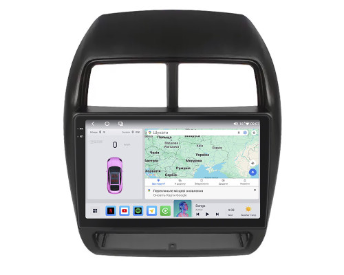 Штатная магнитола Lesko для Mitsubishi ASX I Рестайлинг 3 2020-н.в. экран 10" 4/64 QLED CarPlay 4G Wi-Fi GPS 360 Prime