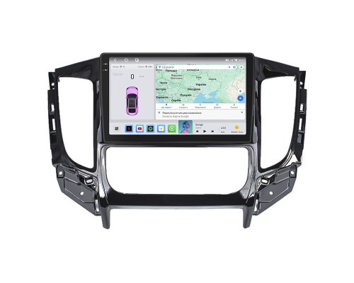 Штатная магнитола Lesko для Mitsubishi L200 V 2015-2019 экран 9" 4/64 QLED CarPlay 4G Wi-Fi GPS 360 Prime