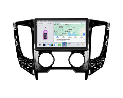 Штатная магнитола Lesko для Mitsubishi L200 V Manual AC 2015-2019 экран 9" 4/64 QLED CarPlay 4G Wi-Fi GPS 360 Prime