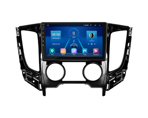 Штатная магнитола Lesko для Mitsubishi L200 V Manual AC 2015-2019 экран 9" 6/128Gb 4G Wi-Fi GPS Top