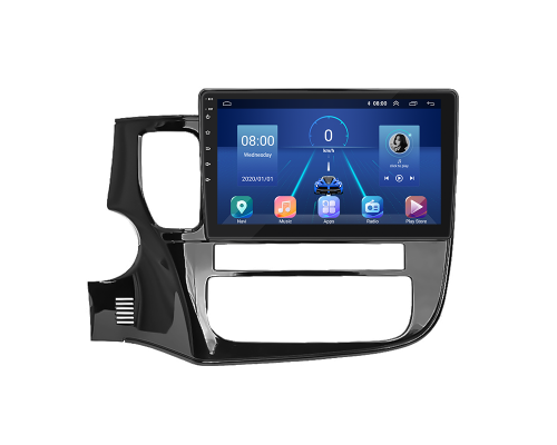 Штатная магнитола Lesko для Mitsubishi Outlander III Рестайлинг 2 2015-2018 экран 10" 4/32Gb 4G Wi-Fi GPS Top