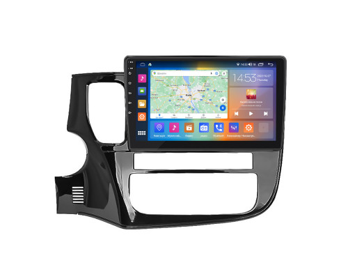 Штатная магнитола Lesko для Mitsubishi Outlander III Рестайлинг 3 2018-н.в. экран 10" 2/32Gb CarPlay 4G Wi-Fi GPS Prime