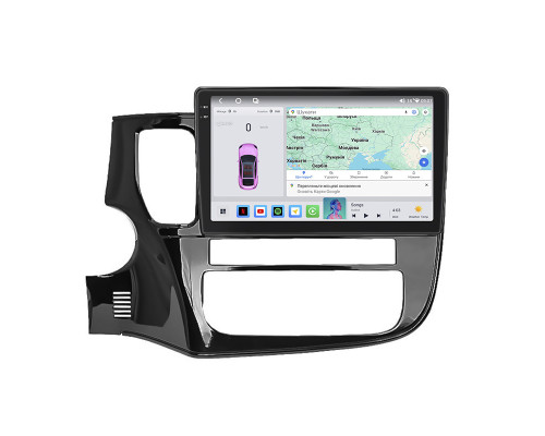 Штатная магнитола Lesko для Mitsubishi Outlander III Рестайлинг 3 2018-н.в. экран 10" 4/64 QLED CarPlay 4G Wi-Fi GPS 360 Prime