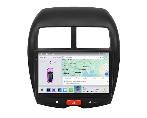 Штатная магнитола Lesko для Mitsubishi Outlander Sport I Рестайлинг 2012-2016 экран 10" 4/64 QLED CarPlay 4G Wi-Fi GPS 360 Prime