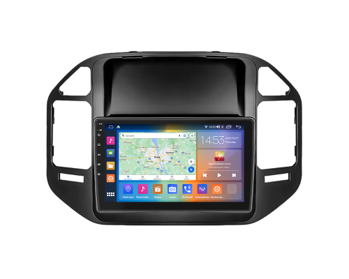 Штатная магнитола Lesko для Mitsubishi Pajero III Рестайлинг 2002-2006 экран 9" 4/64Gb CarPlay 4G Wi-Fi GPS Prime