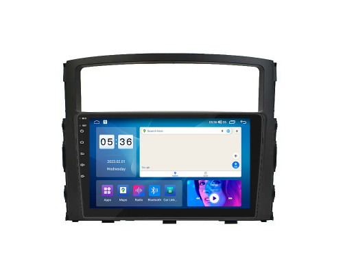Штатная магнитола Lesko для Mitsubishi Pajero IV 2006-2011 экран 9" 2/32Gb CarPlay 4G Wi-Fi GPS Prime