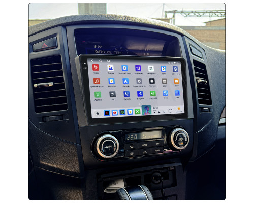 Штатная магнитола Lesko для Mitsubishi Pajero IV 2006-2011 экран 9" 4/64 QLED CarPlay 4G Wi-Fi GPS 360 Prime