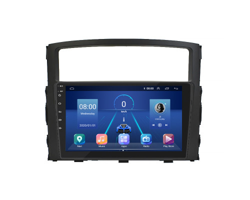 Штатная магнитола Lesko для Mitsubishi Pajero IV 2006-2011 экран 9" 4/64Gb 4G Wi-Fi GPS Top