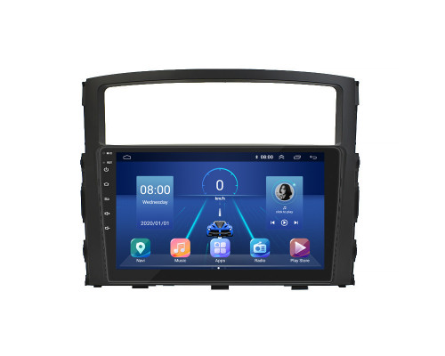 Штатная магнитола Lesko для Mitsubishi Pajero IV 2006-2011 экран 9" 6/128Gb 4G Wi-Fi GPS Top