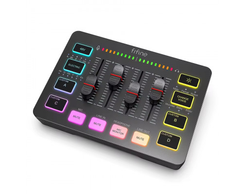 Ігровий аудіомікшер Fifine SC3 black