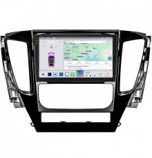 Штатная магнитола Lesko для Mitsubishi Pajero Sport III 2015-2021 экран 9" 4/64 QLED CarPlay 4G Wi-Fi GPS 360 Prime