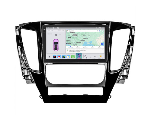 Штатная магнитола Lesko для Mitsubishi Pajero Sport III 2015-2021 экран 9" 4/64 QLED CarPlay 4G Wi-Fi GPS 360 Prime