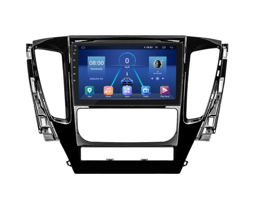 Штатная магнитола Lesko для Mitsubishi Pajero Sport III 2015-2021 экран 9" 2/32Gb 4G Wi-Fi GPS Top